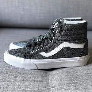 New! Vans SK8-Hi Black Glitter High-Top Sneakers